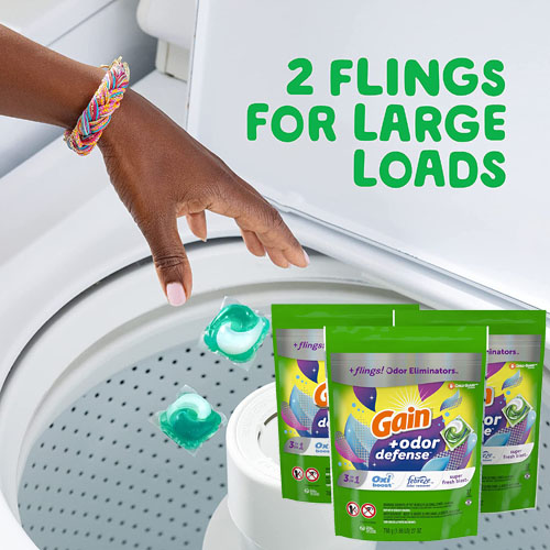 111-Count Gain Flings 3-in-1 Laundry Detergent Soap Pacs as low as $18.02 After Coupon (Reg. $32.97) – $0.16/pac + Free Shipping!