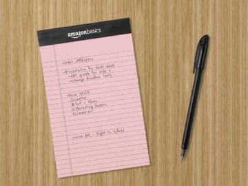 6-Pack 50-Sheet Amazon Basics 5 x 8-Inch Lined Writing Note Pads as low as $4.63 Shipped Free (Reg. $12) – $0.77/Pad or $0.02/Sheet – 2 Pads Each of 3 Colors!