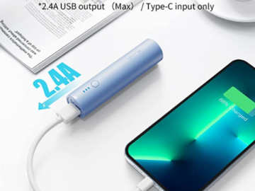 Power Nano 5000mAh Portable Mini Power Bank w/ LED Light $13.49 (Reg. $24.99)