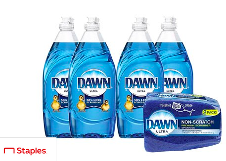 4 Pack of Dawn Ultra + Sponges