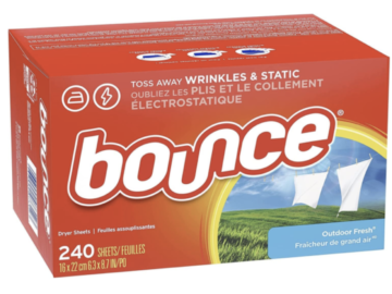 Bounce Fabric Softener Dryer Sheets, 240-Count for just $6.40 shipped!