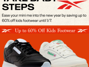 Save Up to 60% on Reebok Kids Footwear