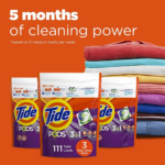 111-Count Tide Pods Laundry Detergent Pacs, Spring Meadow as low as $15.17 After Coupon (Reg. $35.49) + Free Shipping – 14¢/Pac – HE Compatible