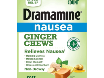 40-Count Dramamine Nausea Ginger Chews as low as $11.48 Shipped Free (Reg. $17.12) – 1K+ FAB Ratings! 29¢/Soft Chews