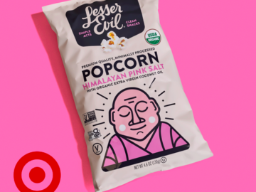 Free Bag of LesserEvil Himalayan Pink Salt Popcorn at Target!