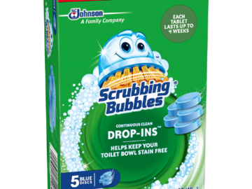 FOUR Boxes of 5-Count Scrubbing Bubbles Toilet Cleaner Tablets as low as $3.77 EACH After Coupon (Reg. $7.89) + Free Shipping! 75¢/Tablet + Buy 4, Save 5%