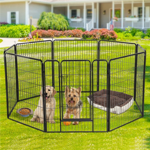 Create a safe and secure play area for your furry friend with this Yaheetech 8-Panel Dog Exercise Pen for just $112.49 (Reg. $191.99)