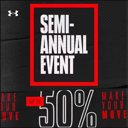 Under Armour’s Semi-Annual Event with Up to 50% off