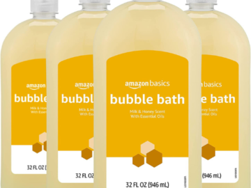 4-Pack Amazon Basics Milk & Honey Bubble Bath as low as $10.81 Shipped Free (Reg. $18.49) – $2.70/32 fl oz bottle!