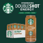 12-Pack Starbucks Doubleshot Energy Coffee Drink as low as $19.50 After Coupon (Reg. $50) + Free Shipping! $1.63/ 15 Oz Can – Guarana, Vitamin B, & Ginseng