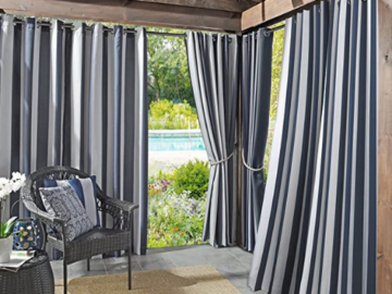 Sun Zero Stripe Indoor/Outdoor UV Protectant Energy Efficient Curtain Panels $7.51 (Reg. $40) – 4K+ FAB Ratings!