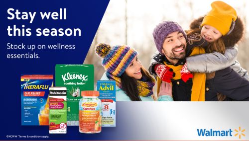 $10 Gift Card with $25 Purchase of Health & Wellness Items at Walmart