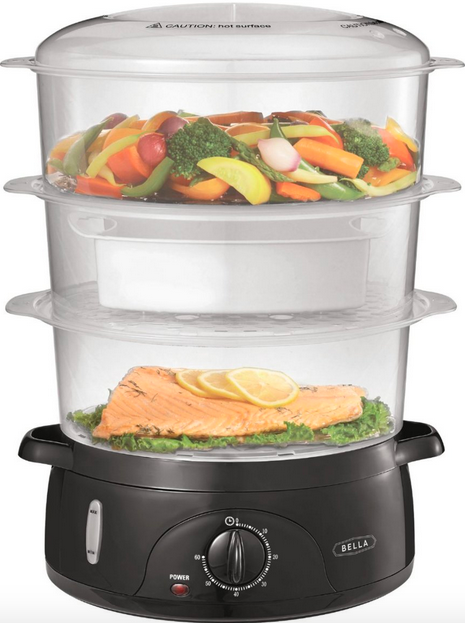 Bella 9.5-Quart 3-Tier Food Steamer only $14.99 shipped!