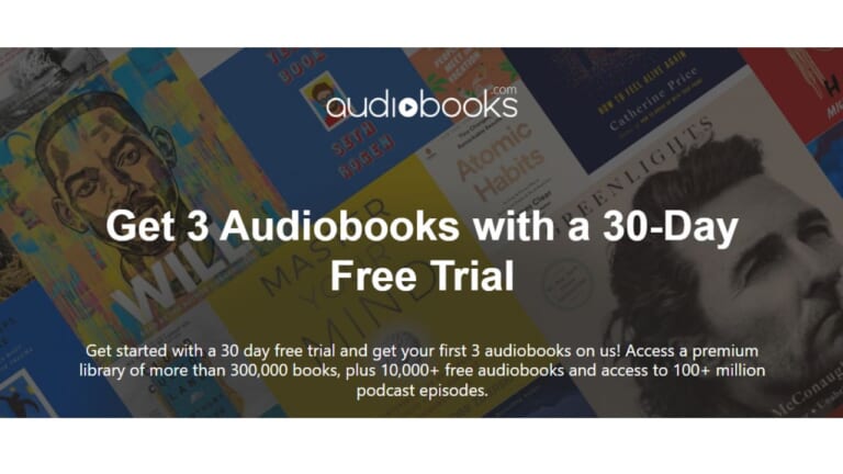 3 Free Audiobooks With 30 Day Trial