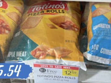 100-ct. Totino’s Pizza Rolls for $5.54 (reg. $12.59)