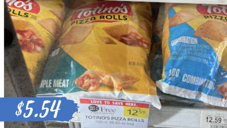 100-ct. Totino’s Pizza Rolls for $5.54 (reg. $12.59)