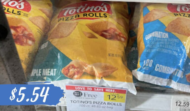 100-ct. Totino’s Pizza Rolls for $5.54 (reg. $12.59)