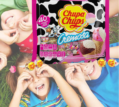 FOUR 40-Count Chupa Chups Cremosa Ice Cream Candy Lollipops $4.75 EACH (Reg. $8) – $0.12/pop! – 2 Assorted Creamy Flavors + Buy 4, save 5%