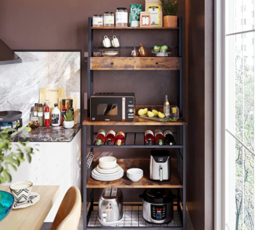 6 Tier Kitchen Storage Shelf with Drawers, Wine Rack and 6 S-Hooks $88.39 After Coupon (Reg. $170) + Free Shipping