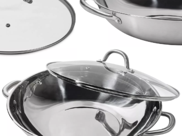 6.5-Quart Sedona Stainless Steel Pan with Glass Lid $14.93 (Reg. $99.99)