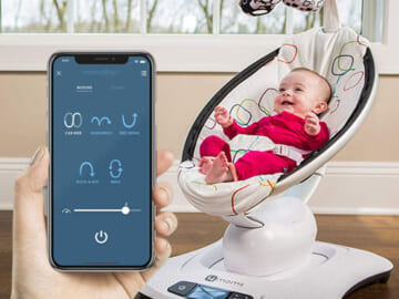 Multi-Motion Baby Swing + Safety Strap Fastener $130 Shipped Free (Reg. $185.16) – Bluetooth Baby Swing with 5 Unique Motions, Available in 3 Colors