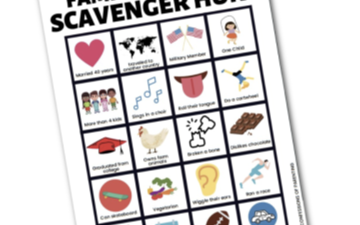 Free Printable Family Reunion Scavenger Hunt