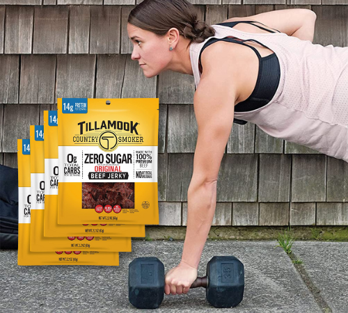 4-Pack Tillamook Country Smoker Keto Friendly Zero Sugar Beef Jerky, Original as low as $12.96 After Coupon (Reg. $25.56) + Free Shipping – $3.24/2.2 Ounce pouch!