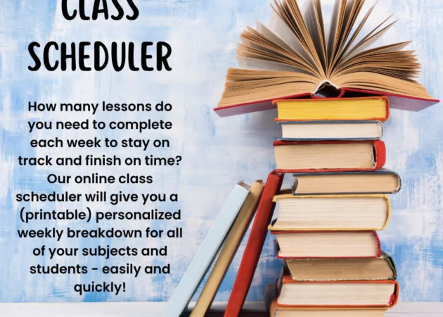 Free Online Class Scheduler for Homeschooling Families