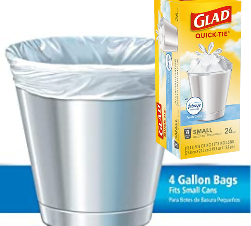 FOUR 26 Count Glad Febreze Fresh Clean 4 Gallon Quick-tie White Trash Bag as low as $5.83 EACH Shipped Free (Reg. $7.89) – 22¢/Bag + Buy 4, Save 5%