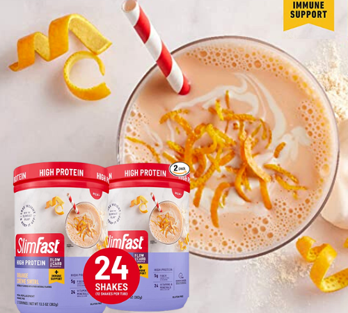 24 Servings SlimFast High Protein Meal Replacement Smoothie Mix, Orange Cream Swirl $22.69 Shipped Free (Reg. $33) – 95¢/Serving