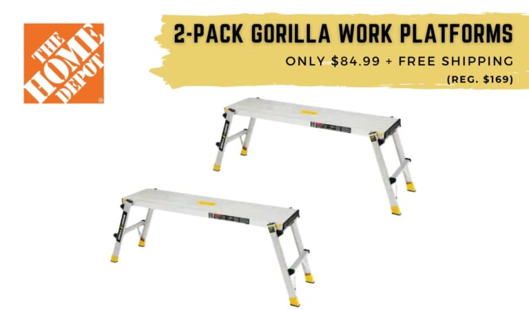 Gorilla 2-Pack Work Platforms $85 (reg. $169)!