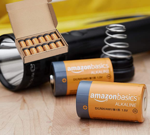 12-Pack Amazon Basics D Cell 1.5 Volt Alkaline All-Purpose Batteries as low as $6.37 Shipped Free (Reg. $16.26) – ¢53/Battery