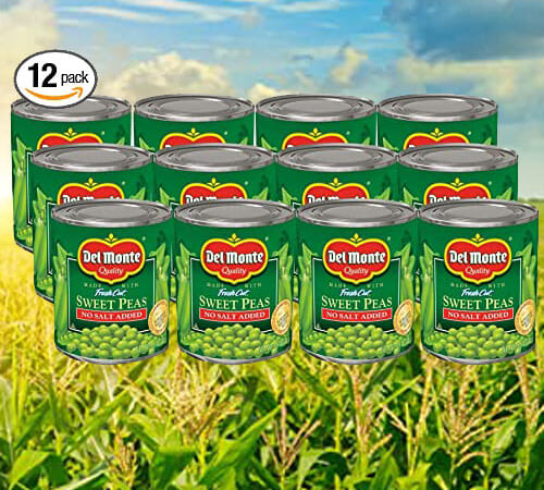 12-Pack Del Monte Canned Fresh Cut Sweet Peas as low as $9.19 Shipped Free (Reg. $12.29) – $0.77/8.5-Ounce Can, No Salt Added