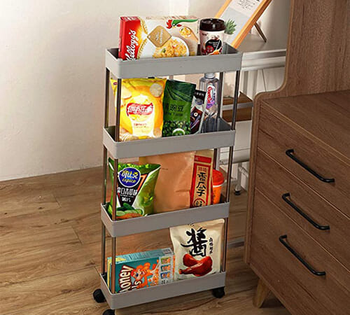 4-Tier Rolling Trolley Slim Storage Organizer Cart $17.99 After Code (Reg. $29.99) + Free Shipping