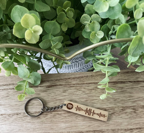 Personalized Valentine’s Day Spotify Code Keychain only $9.99 shipped!