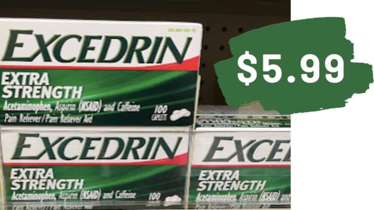 $5.99 Excedrin Pain Relief at Walgreens