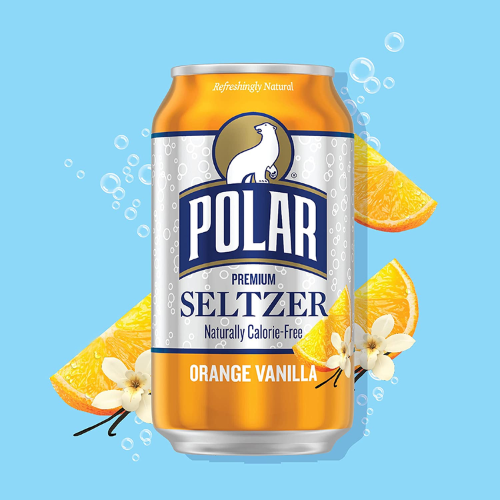 24-Pack Polar Seltzer Orange Vanilla Carbonated Water $9.18 (Reg. $13) – 38¢/ 12 Fl Oz Can