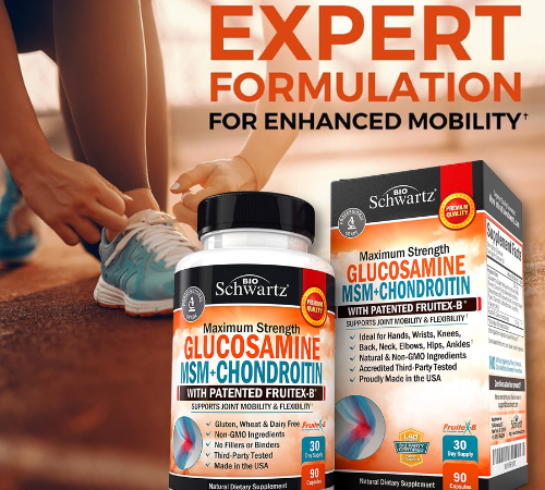 Today Only! 90-Count Glucosamine Chondroitin MSM 2,110mg Joint Support Supplement $13.48 (Reg. $18.97) – 15¢/capsule!