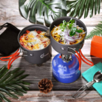 6-Piece Odoland Camping Cookware Mess Kit $17.63 After Code (Reg. $30) – 2.2K+ FAB Ratings! – With Two Lightweight Pots, Stove, Spork & Carry Mesh Bag