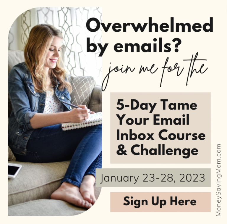 Join me for the 5-Day Tame Your Email Inbox Challenge (starts Monday!)