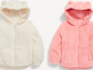 Toddler Sherpa Critter Zip Hoodie only $11!