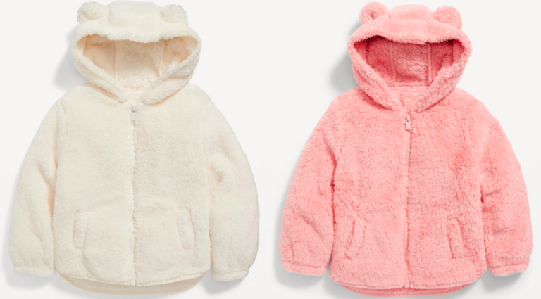 Toddler Sherpa Critter Zip Hoodie only $11!