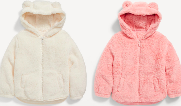 Toddler Sherpa Critter Zip Hoodie only $11!