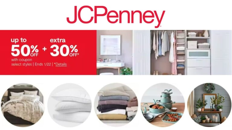 JCPenney Home Sale + 30% Off Code