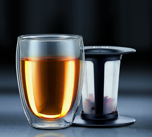 Bodum 12 Oz Tea Strainer with Pavina Double Wall Glass Set $9.97 (Reg. $22)