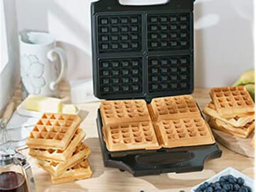 BELLA 4 Slice Non-Stick Belgian Waffle Maker $17.99 (Reg. $40) – 1.8K+ FAB Ratings!