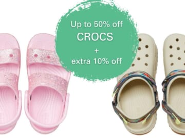 Crocs Up to 50% Off + Extra 10% Off