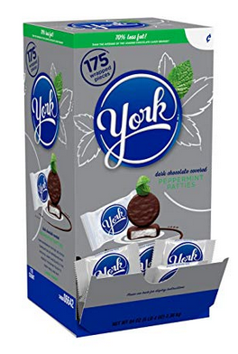 York Peppermint Patties Dark Chocolate Covered Mint Candy, 175 Pieces