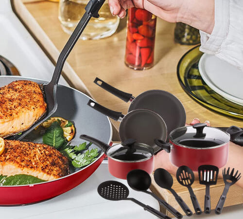 12-Piece Bella Cook Bake & Store Kitchen Essentials Set $26.99 (Reg. $50) – Safe to use on various stovetops