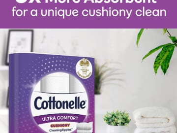 32-Count 325-Sheet Cottonelle Ultra Comfort Toilet Paper Family Mega Rolls as low as $26.90 Shipped Free (Reg. $58.65) – $0.84/Mega Roll or less than a cent per sheet, 32 Family Mega Rolls = 144 Regular Rolls